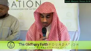 Abdullah Imran - Surah Maryam (19) Verses 16-36 Oldbury Faith Foundation 04/06/22