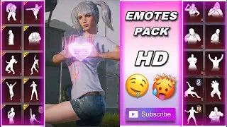PUBG S4 GIRL IN T SHIRT & SHORTS 😍 | PUBG MYTHIC EMOTES PACK | PUBG UNEDIT CLIPS | EMOTES PACK PUBG