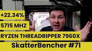 Ryzen Threadripper 7960X Undervolt & Overclock to 5715 MHz feat. TRX50 Aero D | SkatterBencher #71