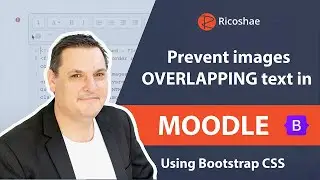Using Bootstrap CSS to prevent images OVERLAPPING text in MOODLE