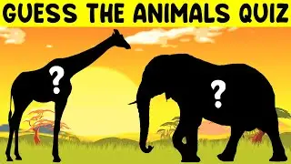 Kids Quiz : Guess the Animal from their Shadow | Brain Games | Learn about Animals Quiz for Kids