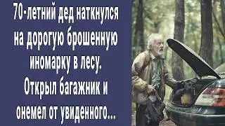 70-летний дед наткнулся на дорогую брошенную иномарку в лесу. Открыл багажник и потерял дар речи...