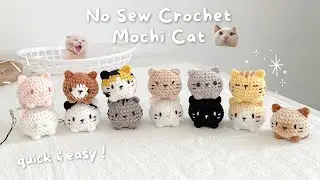 How to Crochet Mochi Cat Keychain ⋆🐾° Beginner-Friendly No Sew Crochet Tutorial l Monua DIY