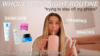 my wholesome & UNPLUGGED night routine *no phone, skincare, making anniversary gift*