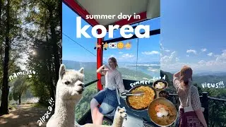 summer in korea vlog 🦙 day in my life outside of seoul | nami island, cable car, korean food