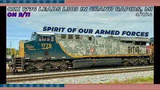 9/11/24 - CSX #1776 (Honoring our Vets) on CSX L303 in Grand Rapids, MI (on 9/11)