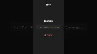 Errors - Rust Programming #rustlang #shorts