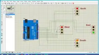 Arduino based 4-way traffic light system