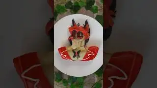 Shhhh Alastor is mewing 😈🤫🧏‍♂️ #alastor #hazbinhotel #mewing #cake #shorts