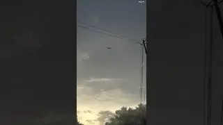 simple animated aeroplane in the sky 