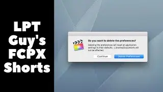 Delete Final Cut Pro Preferences - FCPX Shorts