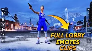 PUBG EMOTES PACK IN NEW LOBBY 🥵 || 4K QUALITY FREE EMOTES CLIPS FOR EDIT 🔥 || UNEDIT EMOTES CLIPS