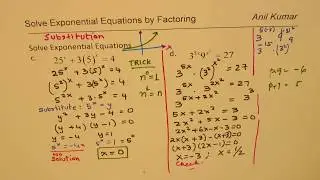 How to Solve Exponential Equations in Quadratic Form HINDI