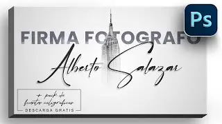 Como CREAR LOGO PARA FOTOS + Descarga GRATIS de Fuentes | Como CREAR una FIRMA con Photoshop