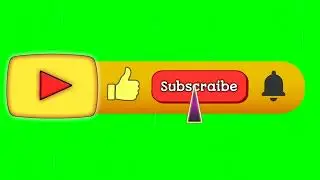 Subscribe green screen bell icon: no copyright