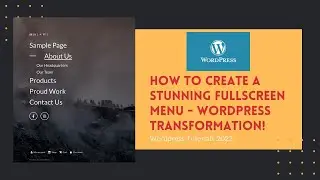 Fullscreen Menu wordpress | Elementor full screen menu