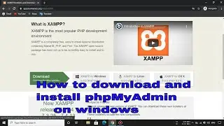 How to download and install phpMyAdmin on windows