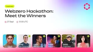 Webzero Hackathon: Meet the Winners