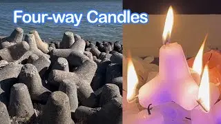 Tetrapod candles with a 3D printed mold