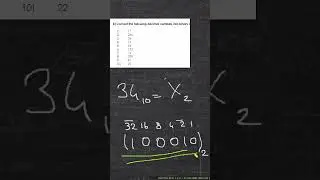 decimal to binary - easyway #maths #electronics #blackboard