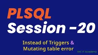 Oracle PL/SQL Tutorial Day -20 ✅ Instead of Trigger and Mutating table error in Oracle✅