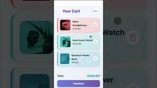 React Animated Cart UI with Frame Motion | Clean Design & Interactive Experience