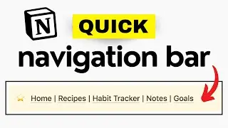 Dynamic Navigation Bar in Notion (Do This NOW!) ⚡