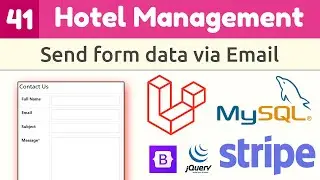 Laravel Full Course - Hotel Management System | Send form data via email in laravel #41