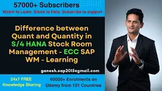 Difference between Quant and Quantity in S/4 HANA Stock Room Management - ECC SAP WM - Learning