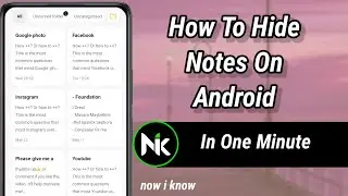 How To Hide Notes On Android