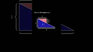 Sum of positive number and its reciprocal from two triangles