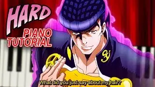 Josukes Theme (JoJos Bizarre Adventure: Diamond is Unbreakable Main Theme) - Piano Tutorial