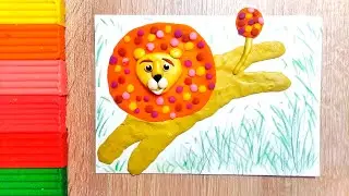 Лев 🦁 - царь зверей из пластилина