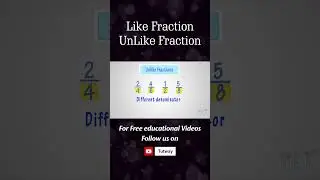 Types of Fractions | Like Fractions | Unlike Fractions | Math