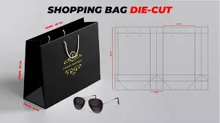 Shopping Bag Die Cut Design in Illustrator