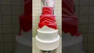 red🎂 marble effect wedding cake 🎂#cake #wedding #cakedecorating #reels #instagram #viral #shorts