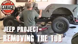 Willys Jeep Body Tub Removal: A Single-Handed Job