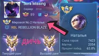 ТОП 1 МИРА НАТАЛЬЯ ДЕЛАЕТ СЛИВ СВОЕЙ КОМАНДЕ / MOBILE LEGENDS