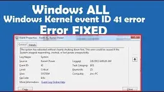 How to Fix Windows Kernel event ID 41 error