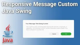 Responsive Message Custom using Java Swing - GlassPane Popup