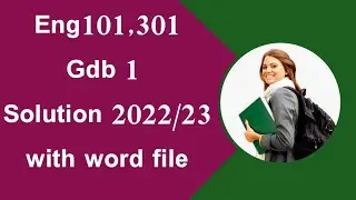 Eng101,Eng301 gdb solution 1/eng101 gdb solution/eng301 gdb solution #eng101 #eng301 #helpforyou#gdb