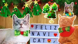 Mis Gatos Narran el TUTORIAL! 🙀🎅3 Manualidades Navideñas!