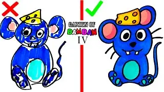 Как нарисовать MOUSE TOM из Garten Of Banban Chapter 4 правильно и неправильно