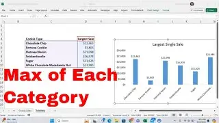 How to Make a Bar Chart That Shows the Largest Value for Each Category in Microsoft Excel! #howto