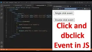 Click and Double Click event in JavaScript | Events in JS | JavaScript Tutorial in Hindi Part 50