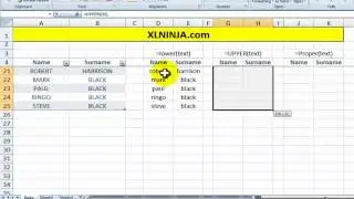 Excel Convert to lower case