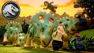 ¡ESTAMPIDA DE DINOSAURIOS! El rescate en la selva | LEGO JURASSIC WORLD: LEYENDA DE LA ISLA NUBLAR