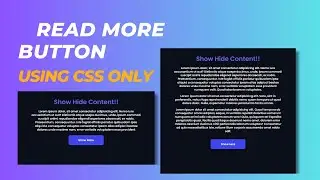 Show More Button | Read More Read Less Button With Css Only  😎