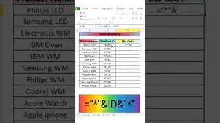 Learn how to generate BARCODE in excel | #shorts #excelshortcutsinhindi