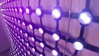 柔性玻璃帷幕網格屏Architectural Facade Lighting Flexible P55 LED Mesh Curtain Video Display Digital Signage